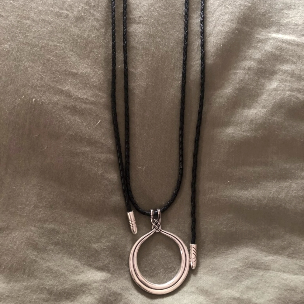 BRIGHTON SILVER LARIAT NECKLACE